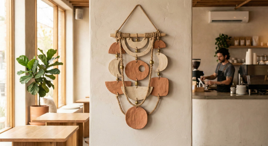 Wall Hanging Organic Terracotta & Jute Wall Art