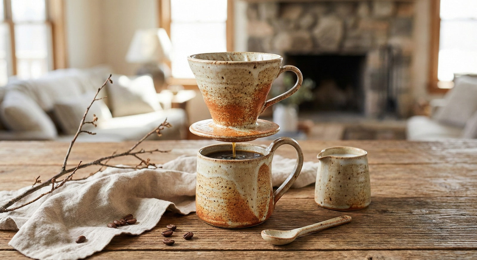 Rustic Artisan Coffee Set